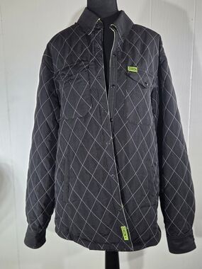 Dixxon Men’s Reversable Quilted Black/Green Jacket